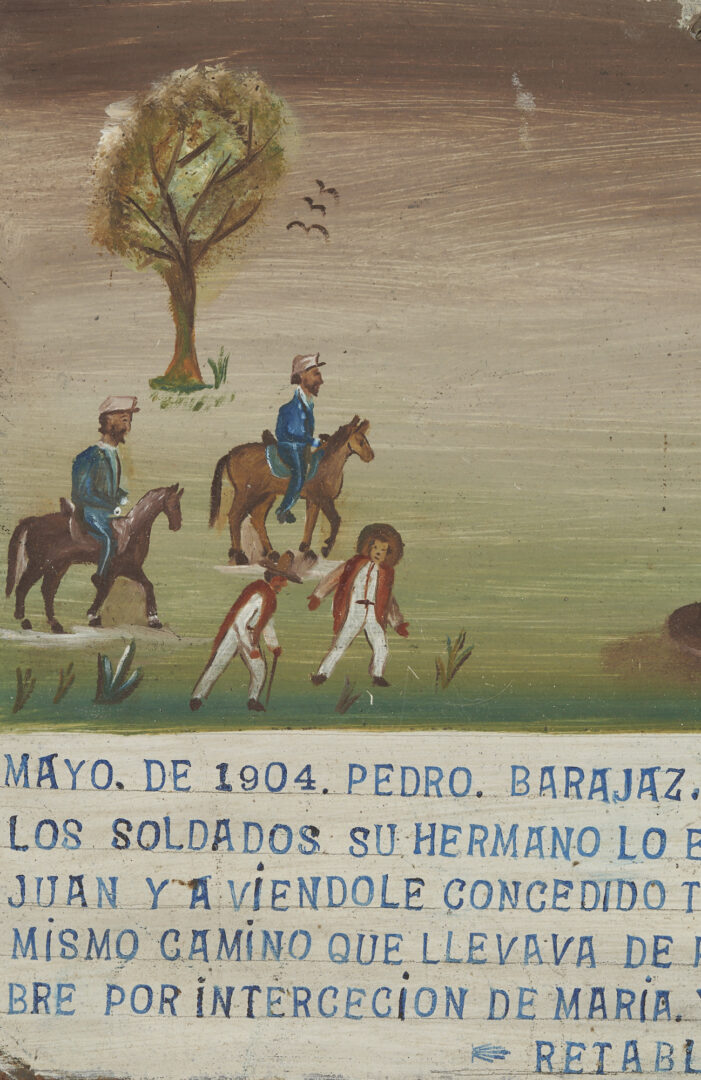 Lot 358: 5 Mexican Folk Art Ex-Voto Retablos with Our Lady of Solitude Imagery