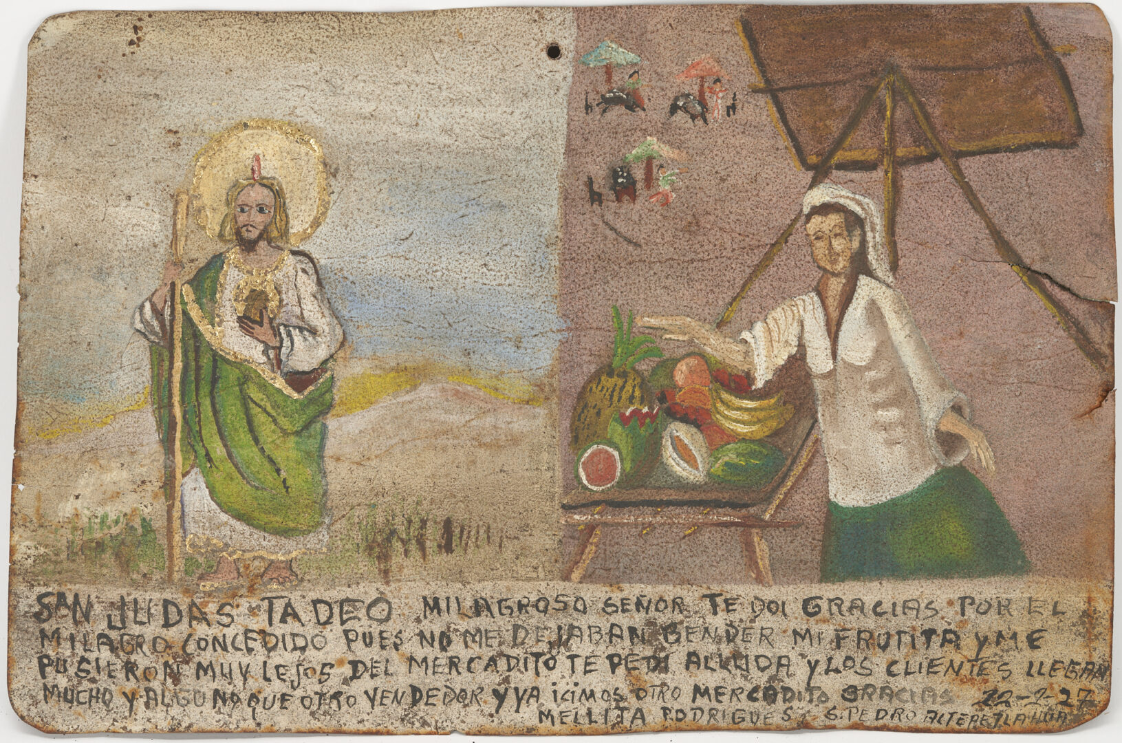 Lot 361: 3 Mexican Folk Art Ex-Voto Retablos