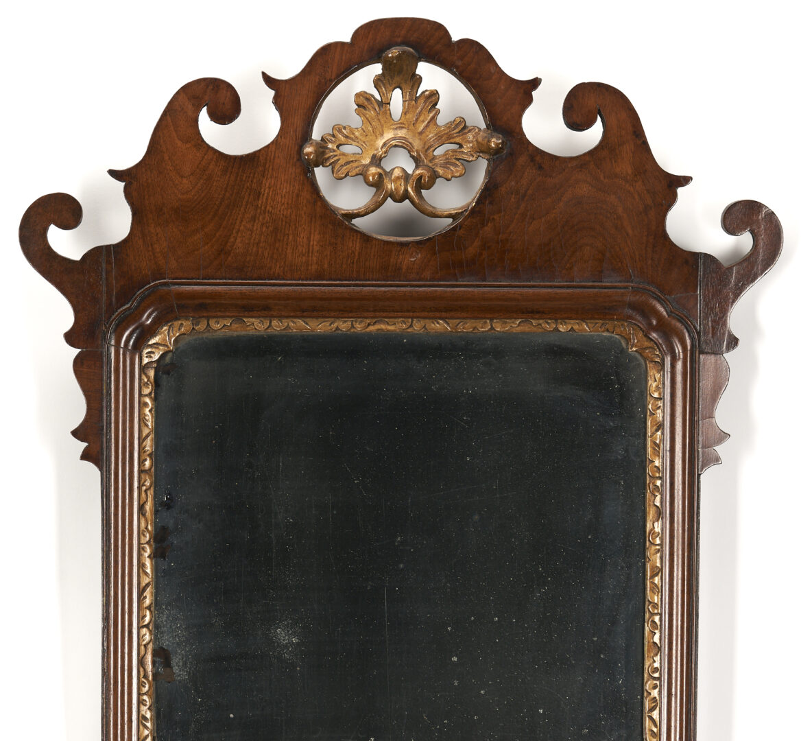 Lot 427: English Chippendale Looking Glass with Shell