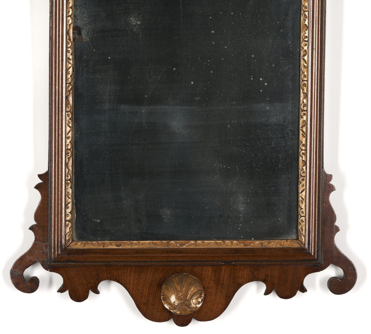 Lot 427: English Chippendale Looking Glass with Shell