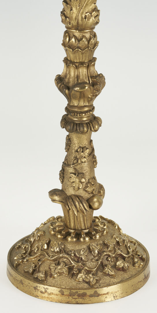Lot 429: Pair of Louis XV-Style Gilt Bronze Candelabra