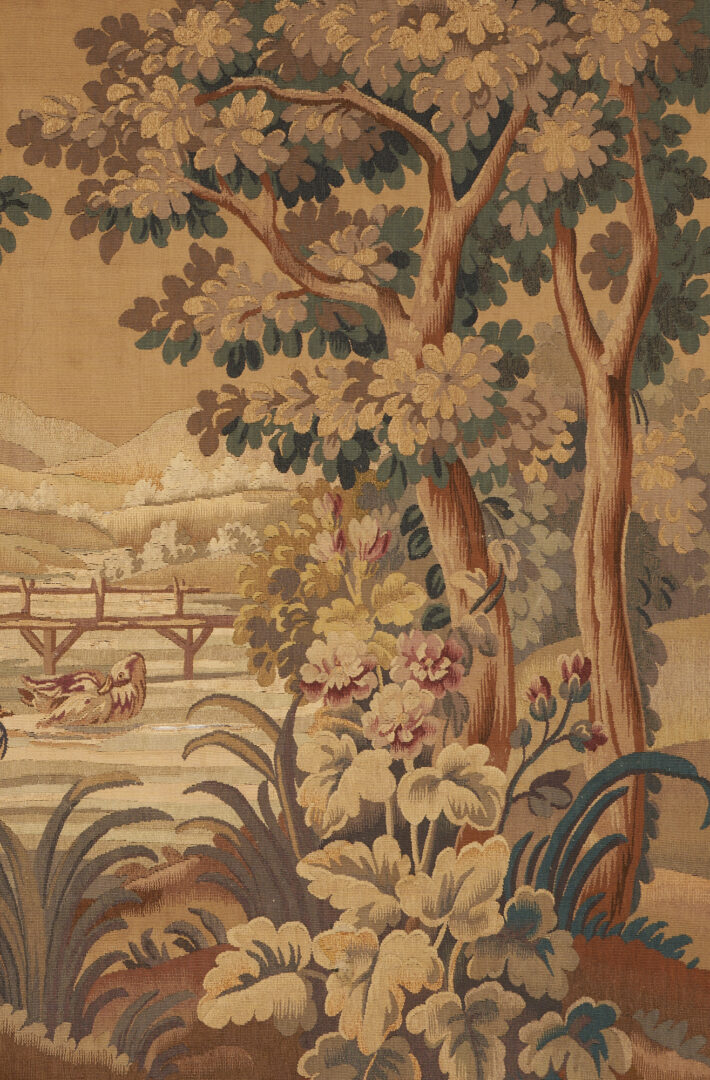 Lot 431: 19th c. French Aubusson Tapestry, Landscape with Ducks