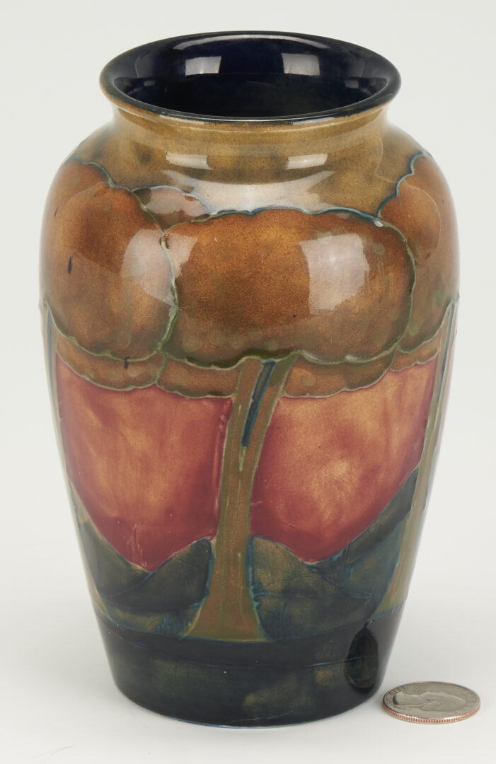 Lot 453: William Moorcroft Signed Art Pottery Eventide Vase
