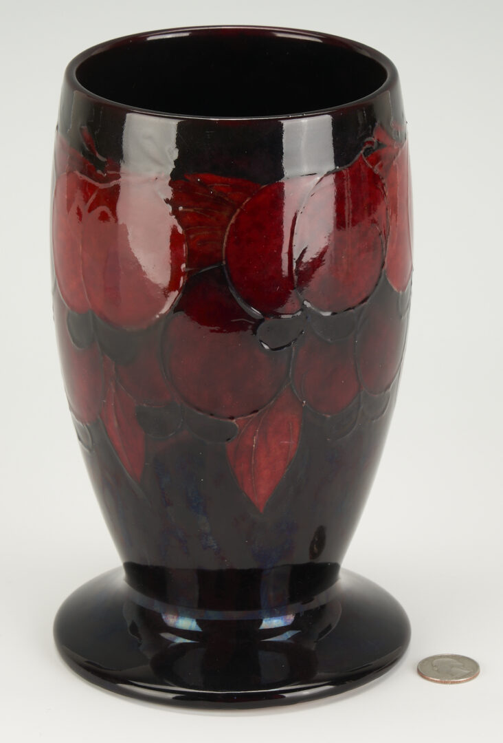 Lot 454: Moorcroft Art Pottery Wisteria Flambe Vase, W. Moorcroft Signed
