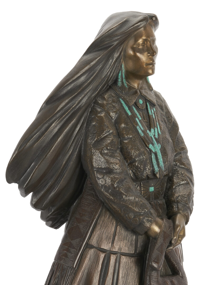 Lot 521: Oreland Joe Bronze Sculpture, Mountain Breeze w/ COAs