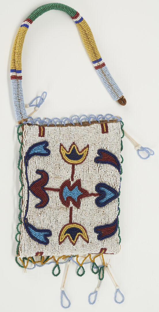 Lot 528: Native American Beaded Bag, Plains Indian