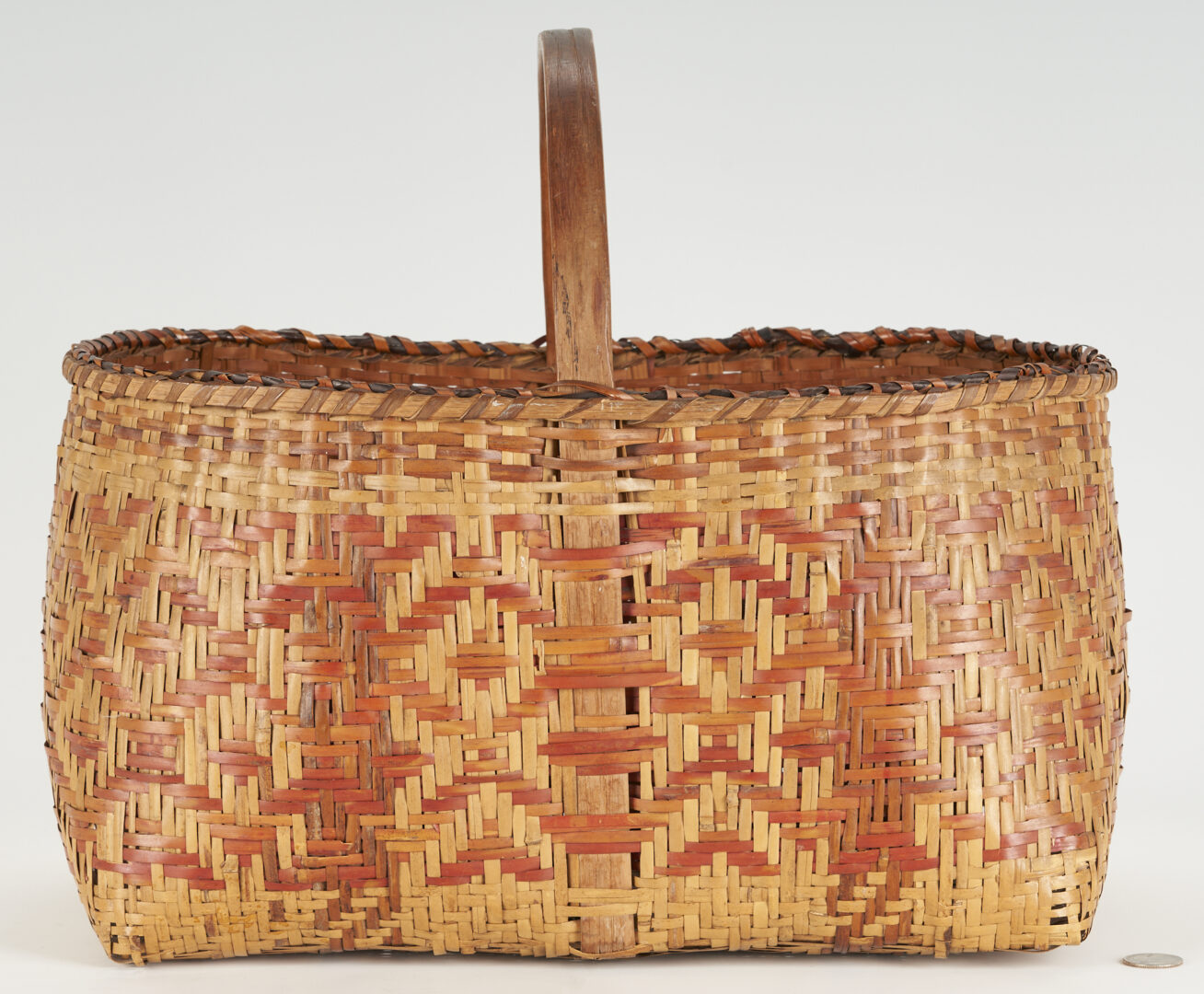 Lot 529: Native American Cherokee Rivercane Basket