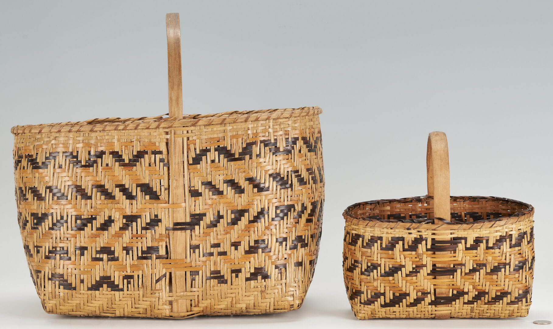 Lot 530: 2 Native American Cherokee Rivercane Baskets