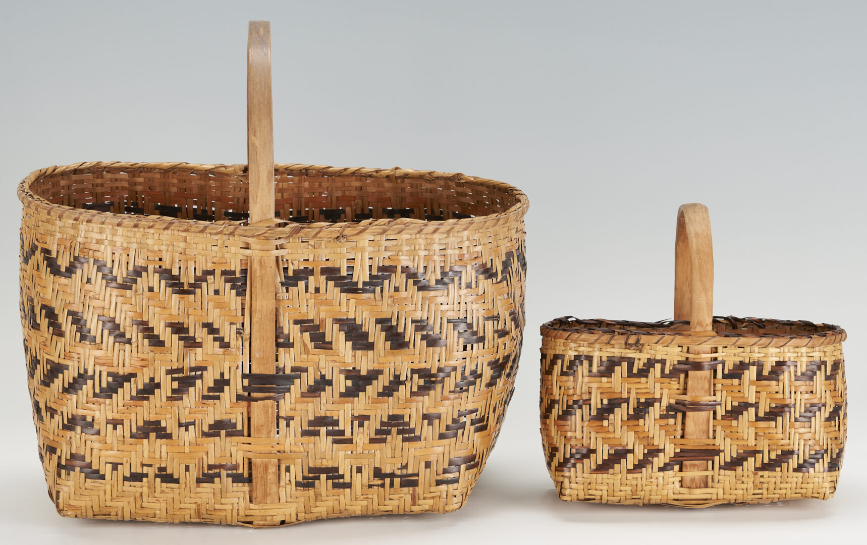 Lot 530: 2 Native American Cherokee Rivercane Baskets