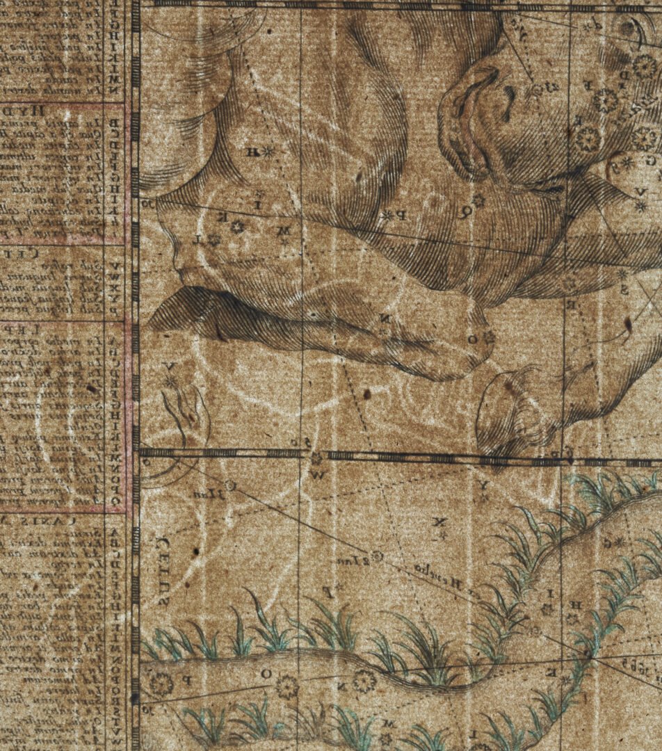 Lot 545: 18th C. Doppelmayr Celestial Map of the Zodiac, Part III