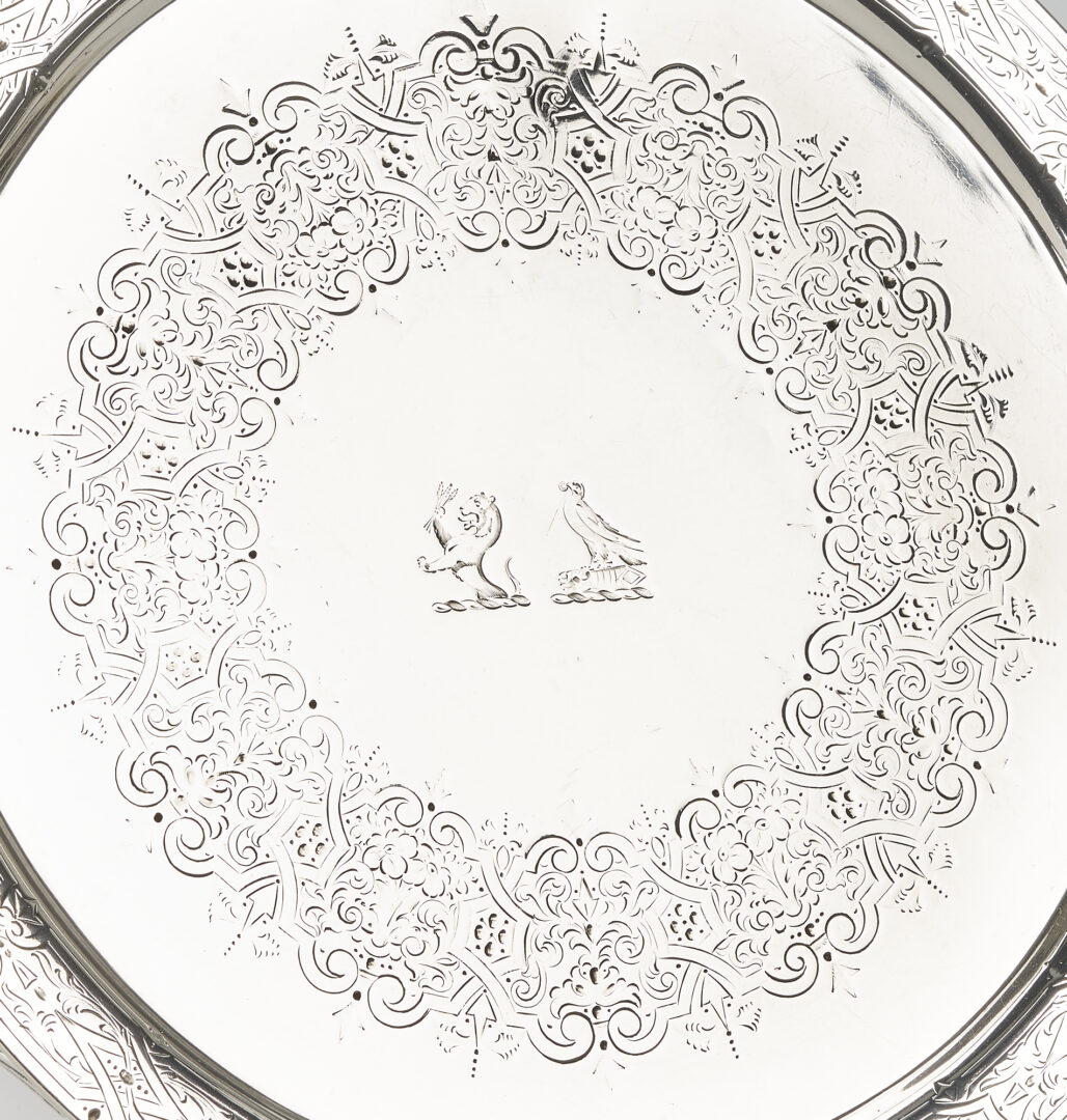 Lot 54: Victorian Sterling Silver Footed Round Tray