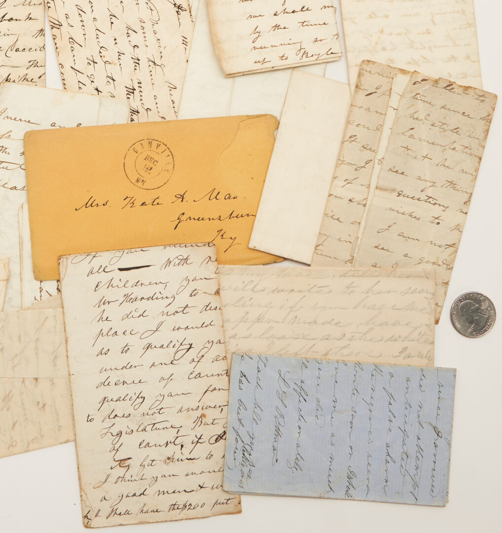 Lot 559: Mason Family of KY Letter Archive, incl. Civil War Battle of Perryville