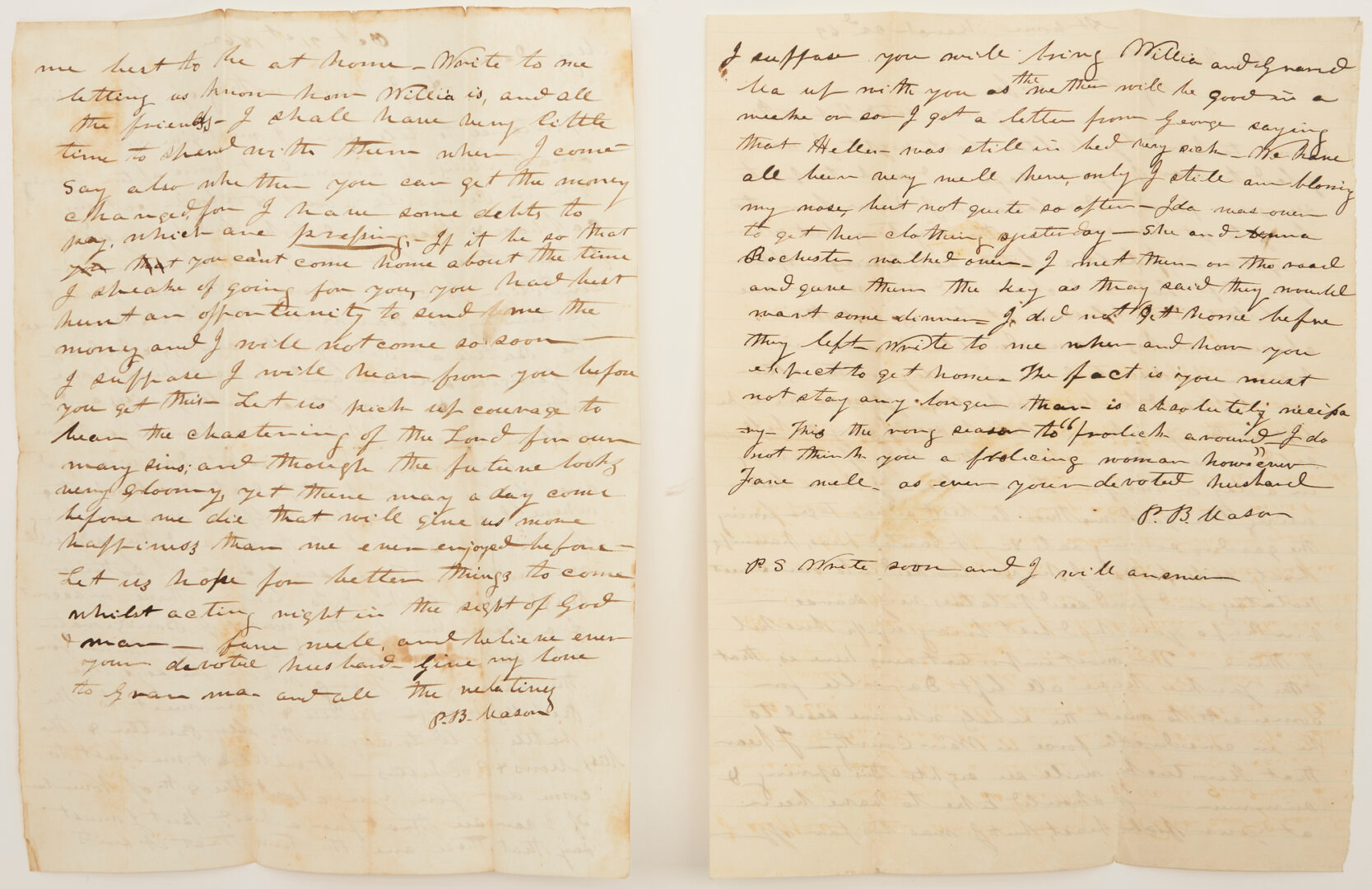 Lot 559: Mason Family of KY Letter Archive, incl. Civil War Battle of Perryville