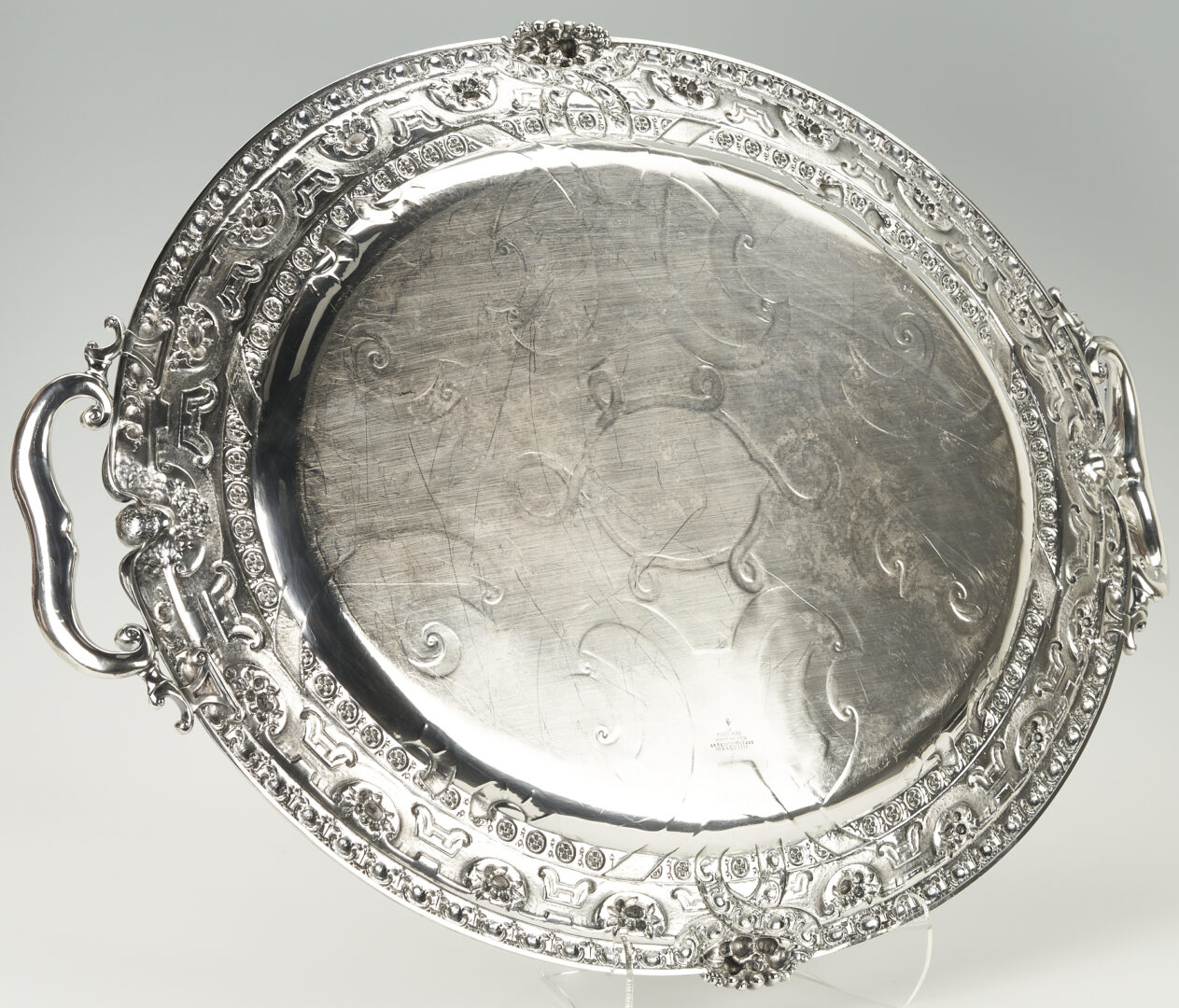 Lot 56: Tiffany Sterling Silver Renaissance Platter, Paulding Farnham