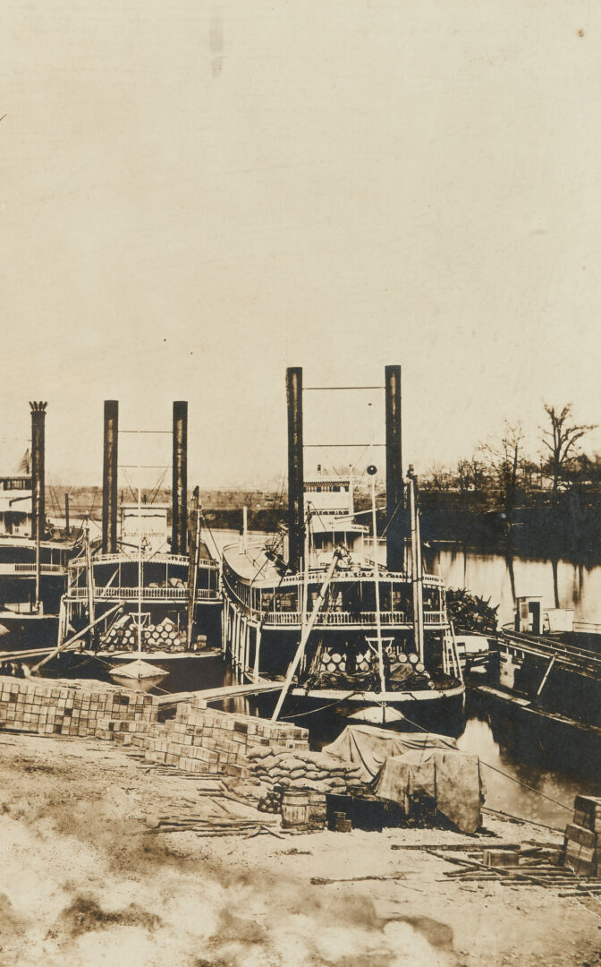 Lot 577: Civil War Era Nashville Wharf Photograph, 1864