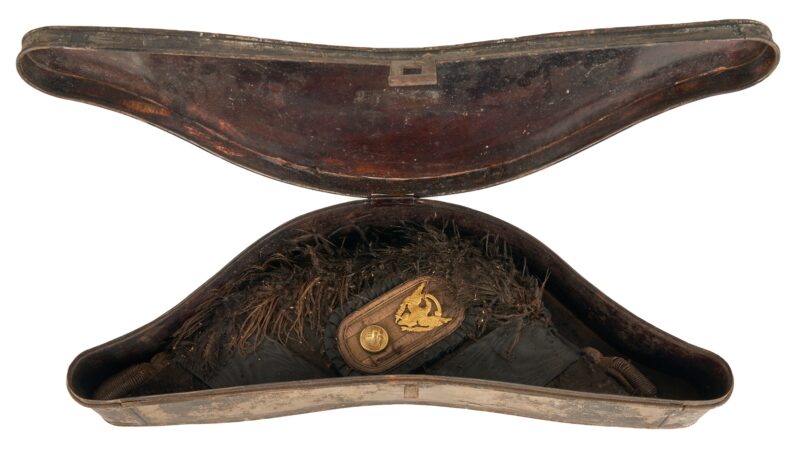 Lot 583: Chapeau and Hat Box, Gen. Eben Eveleth Winslow related
