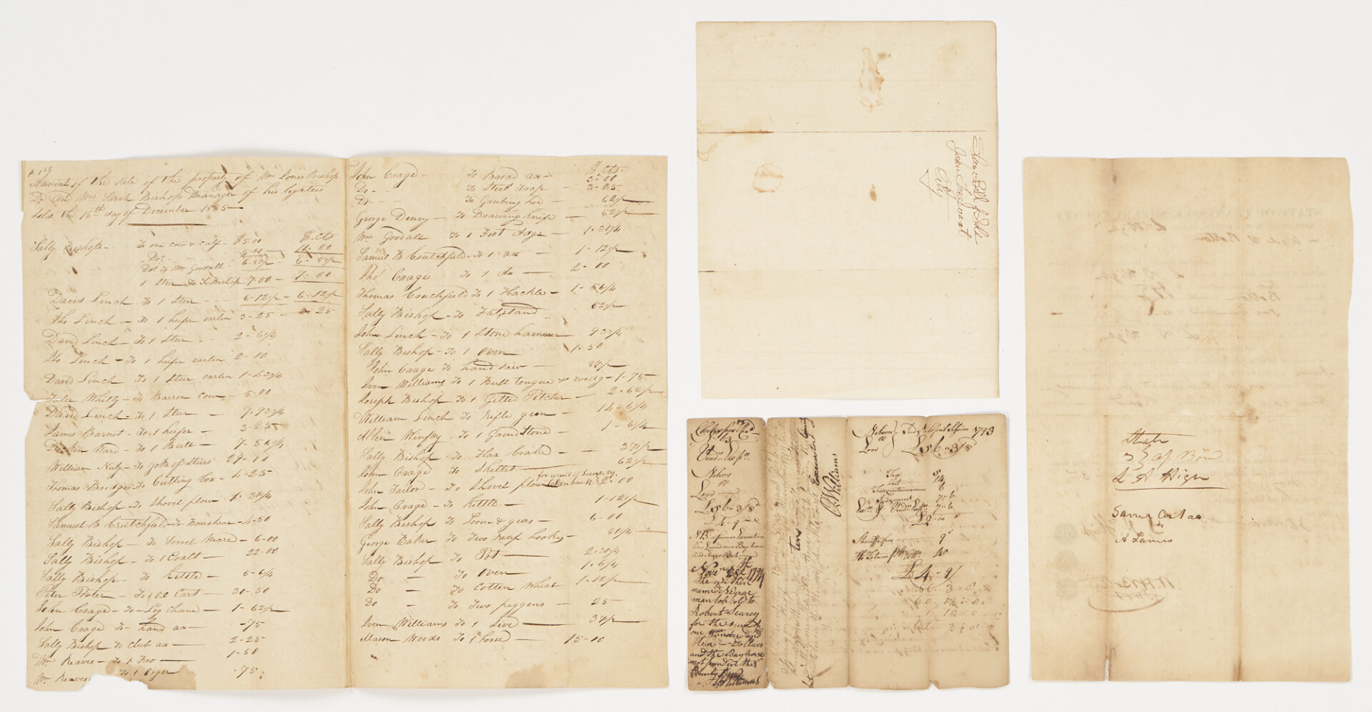 Lot 606: 4 Early TN African American History & Related Documents, incl. Nashville & Memphis