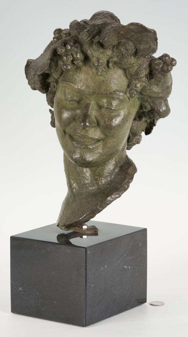 Lot 657: Bronze Bust of Bacchus or Dionysus