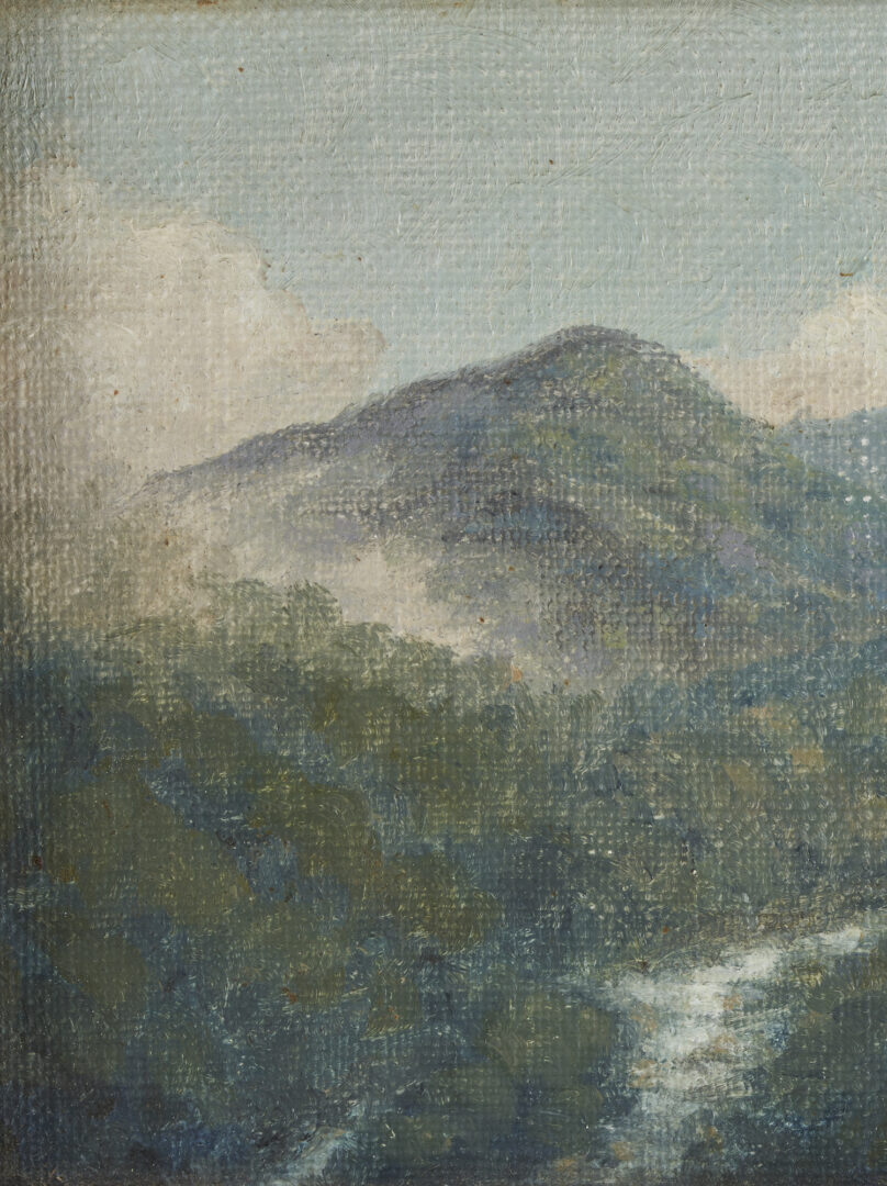 Lot 661: William McCoy Small Smoky Mountain O/B painting, Sugarland Valley