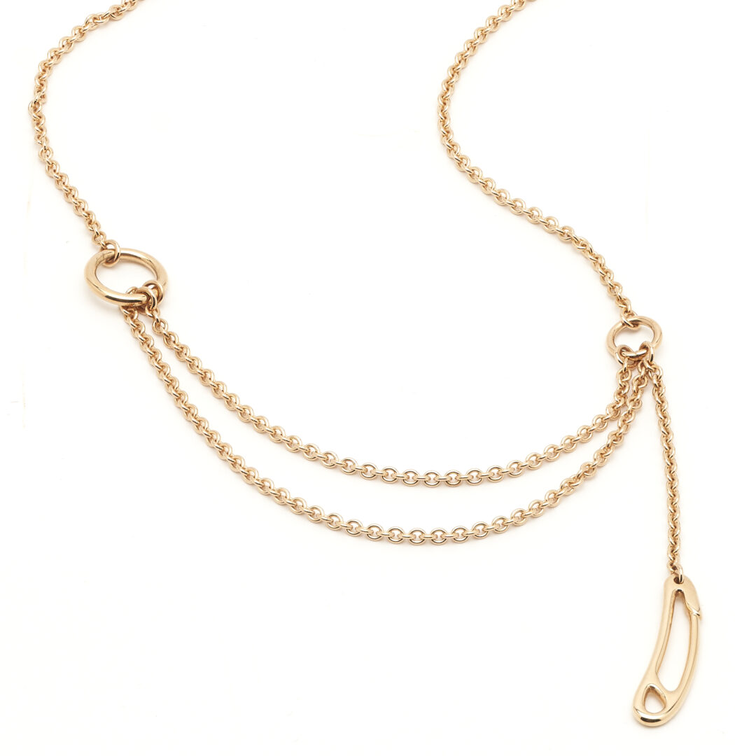 Lot 707: Hermes 18K Rose Gold Chaine d'Ancre Punk Necklace