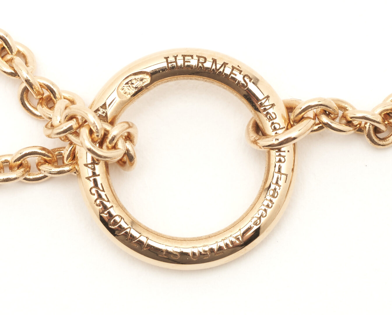 Lot 707: Hermes 18K Rose Gold Chaine d'Ancre Punk Necklace | Case Auctions