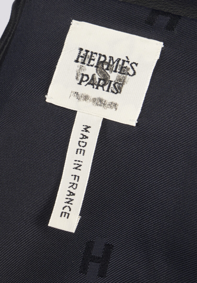 Lot 712: Hermes Parure de Gara Cardigan & Goatskin Skirt