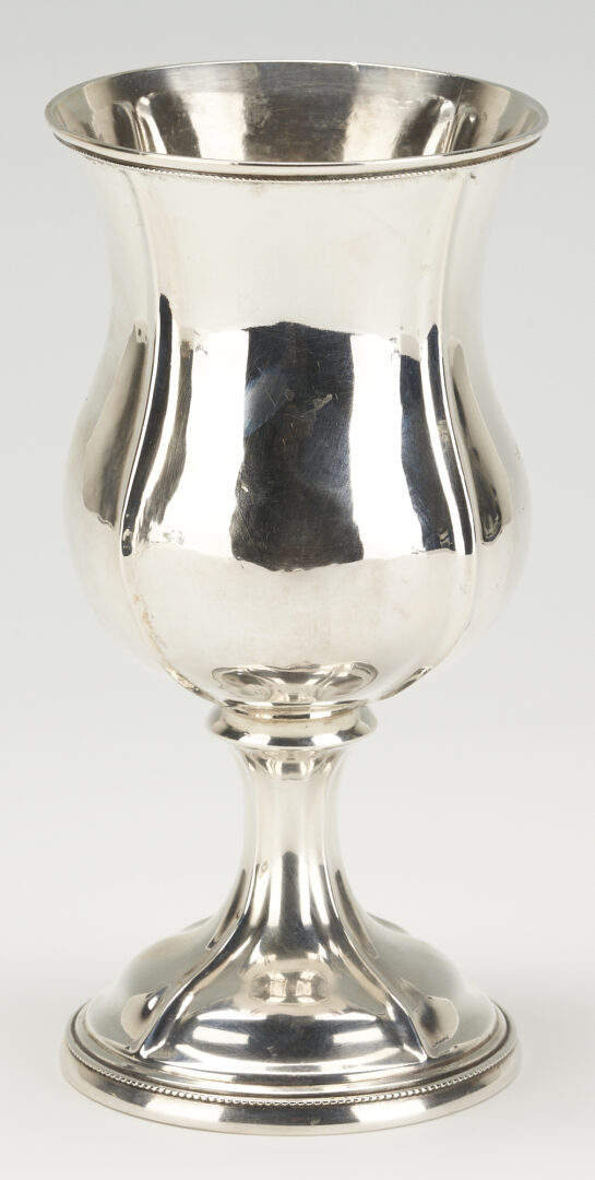 Lot 71: East TN Coin Silver Goblet, David Hope