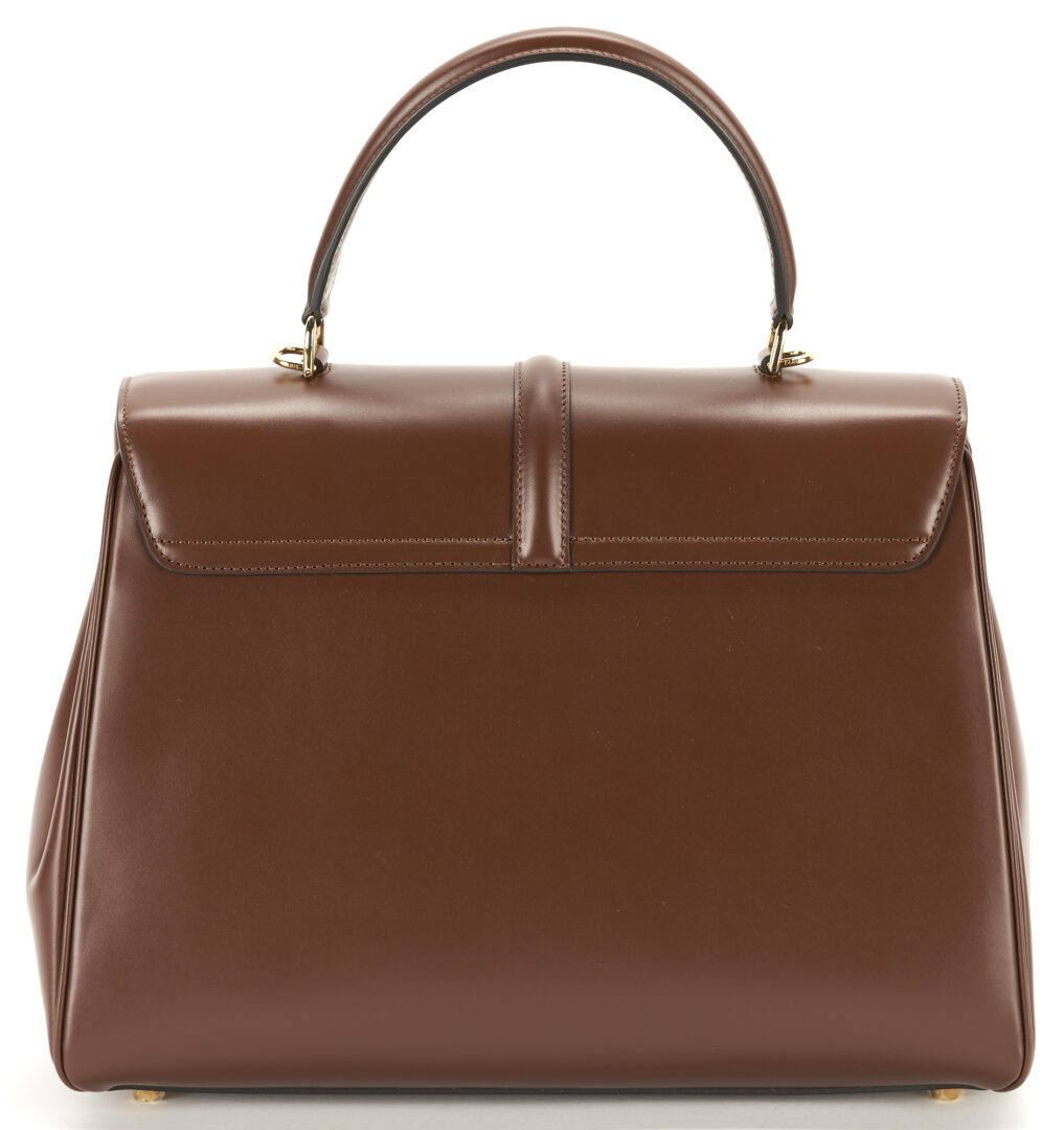 Lot 727: Celine Classique 16 Medium Calfskin Bag in Brown