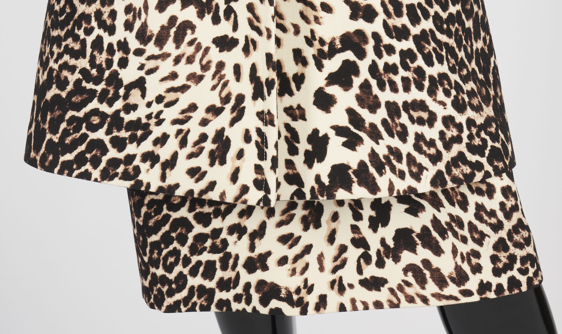 Lot 739: Prada Natte Gabardine Leopard Print Coat & Skirt