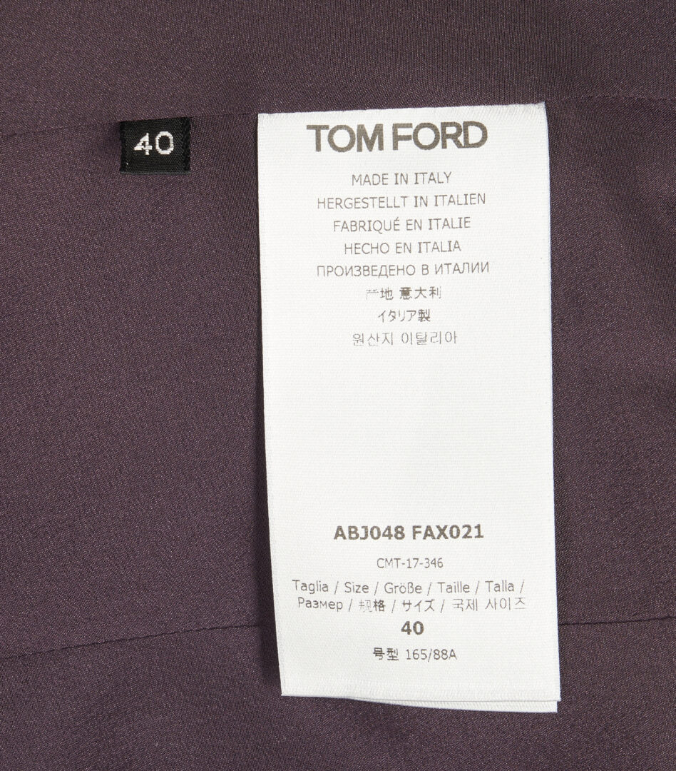 Lot 744: Tom Ford Wool Coat & Plum Dress