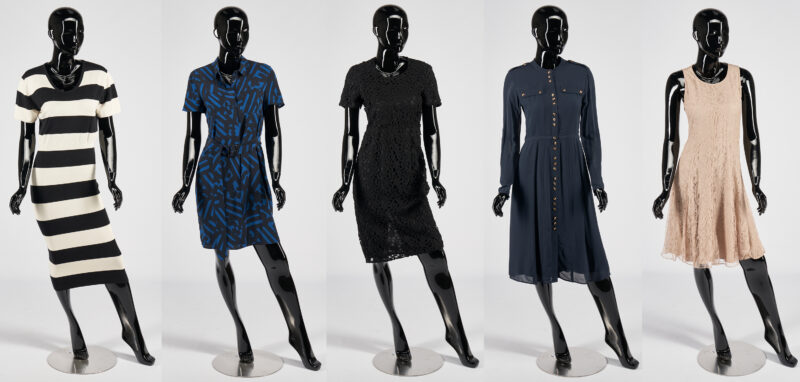 Lot 746: 5 Burberry Dresses, incl. Lace & Silk