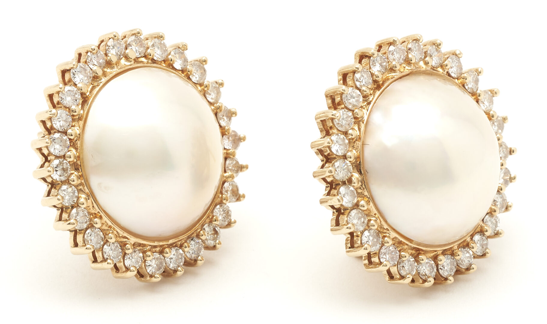 Lot 765: 2 Pairs of Gold & Gemstone Earrings