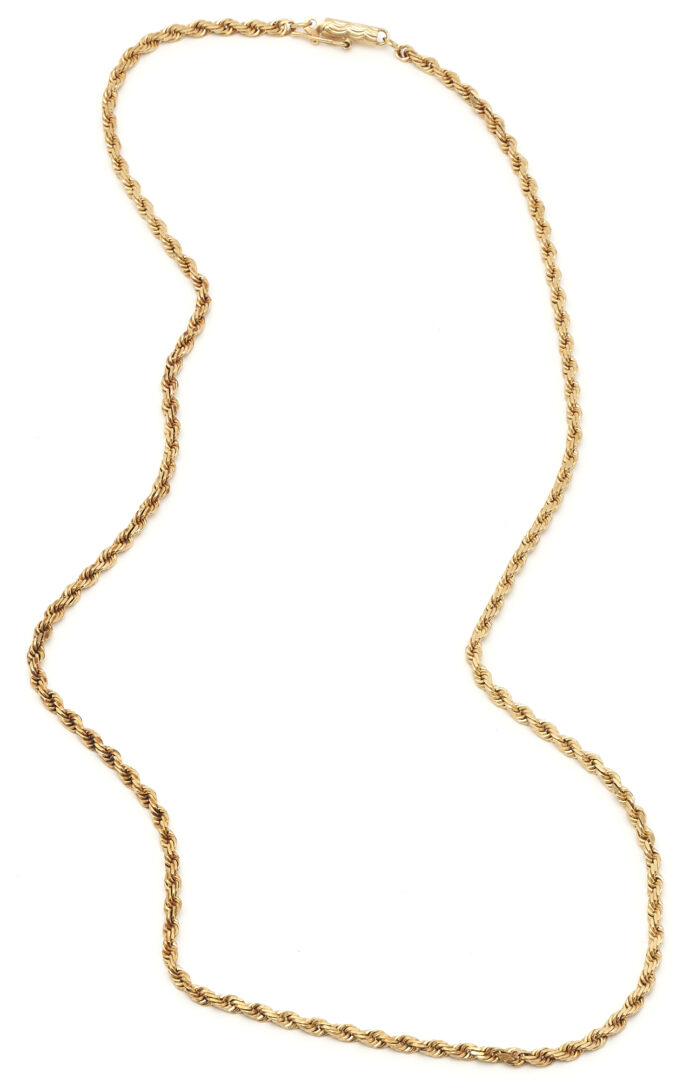 Lot 773: 3 14K Gold Necklaces & 4 14K Gold Bracelets