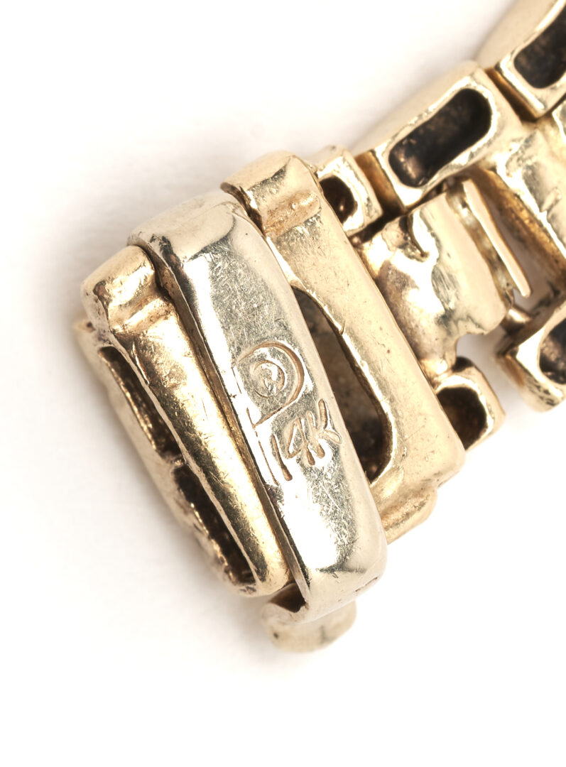 Lot 774: 14K Gold & Diamond Bracelet