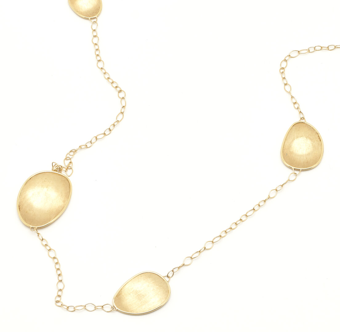 Lot 776: Marco Bicego Lunaria Collection 18K Yellow Gold Bead Necklace