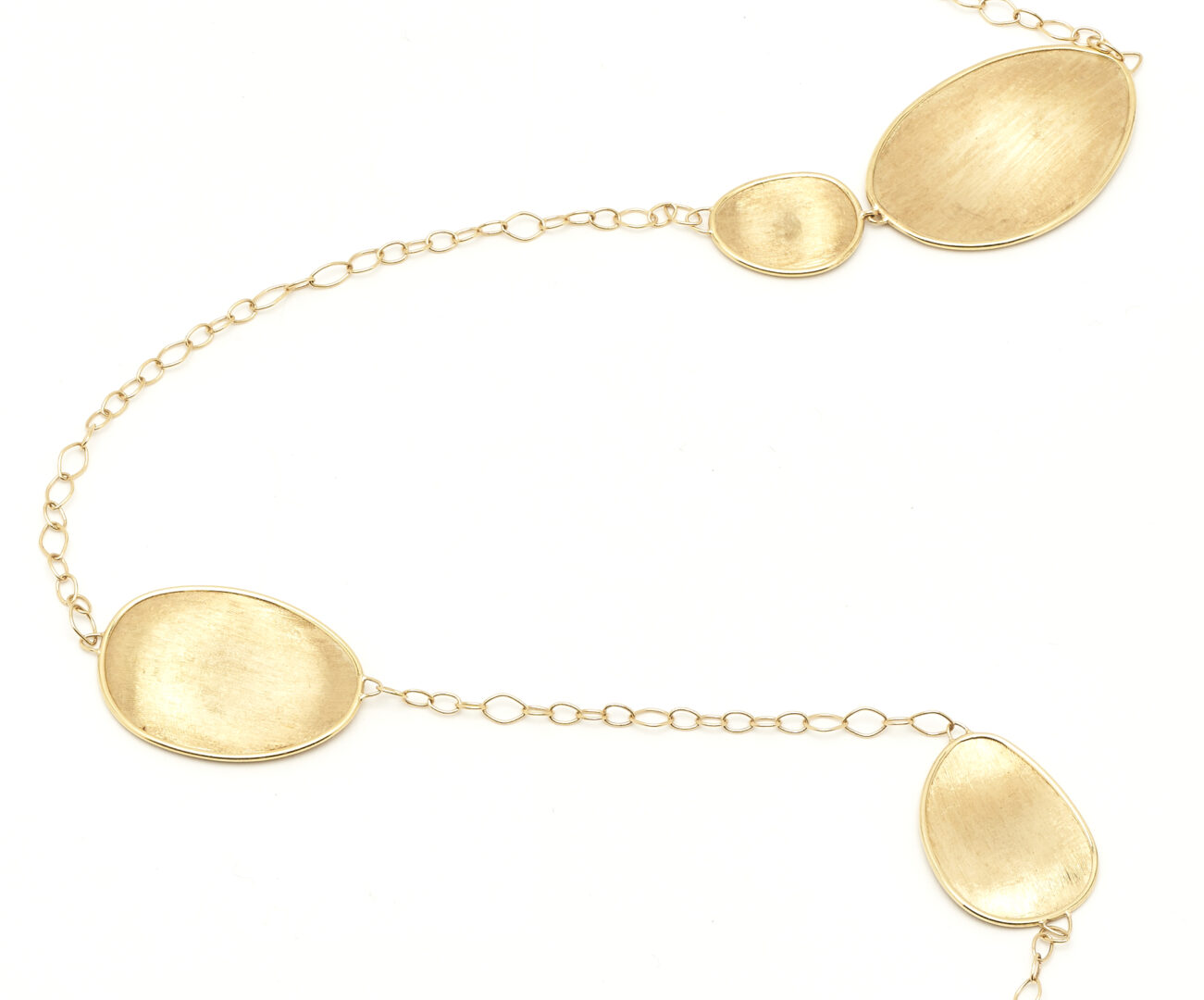 Lot 776: Marco Bicego Lunaria Collection 18K Yellow Gold Bead Necklace
