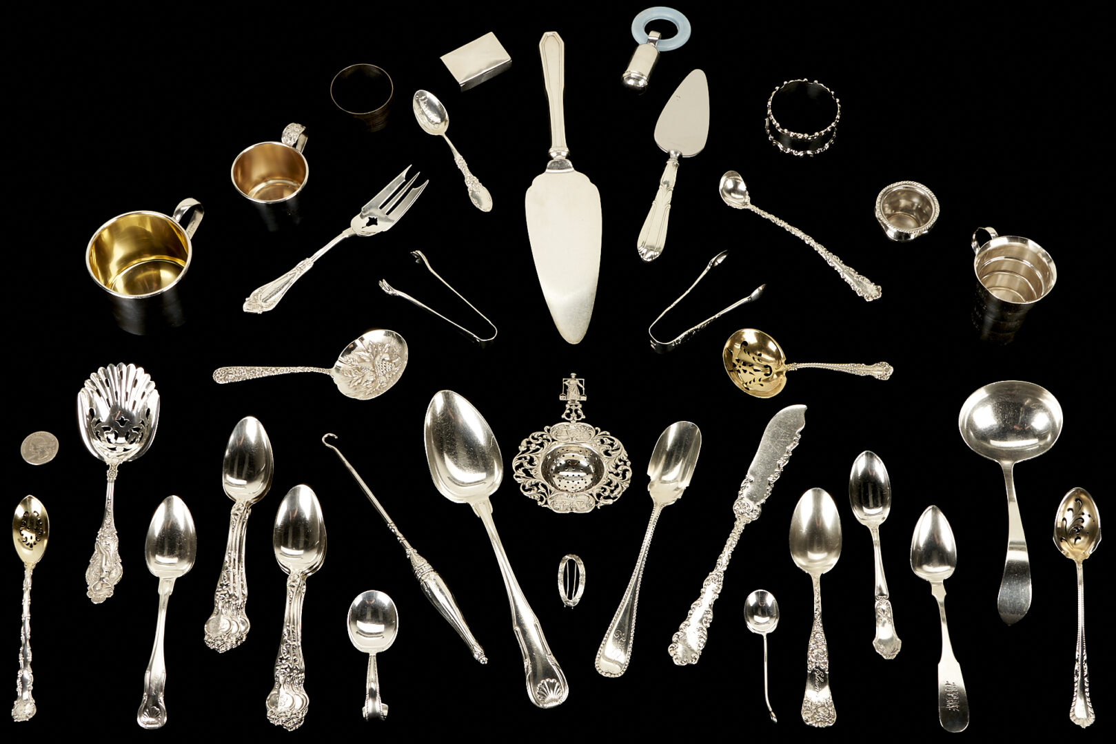 Lot 795: 40 Pcs. Assorted Sterling Silver, incl. Wallace, Kirk, & Gorham, plus 1 Other