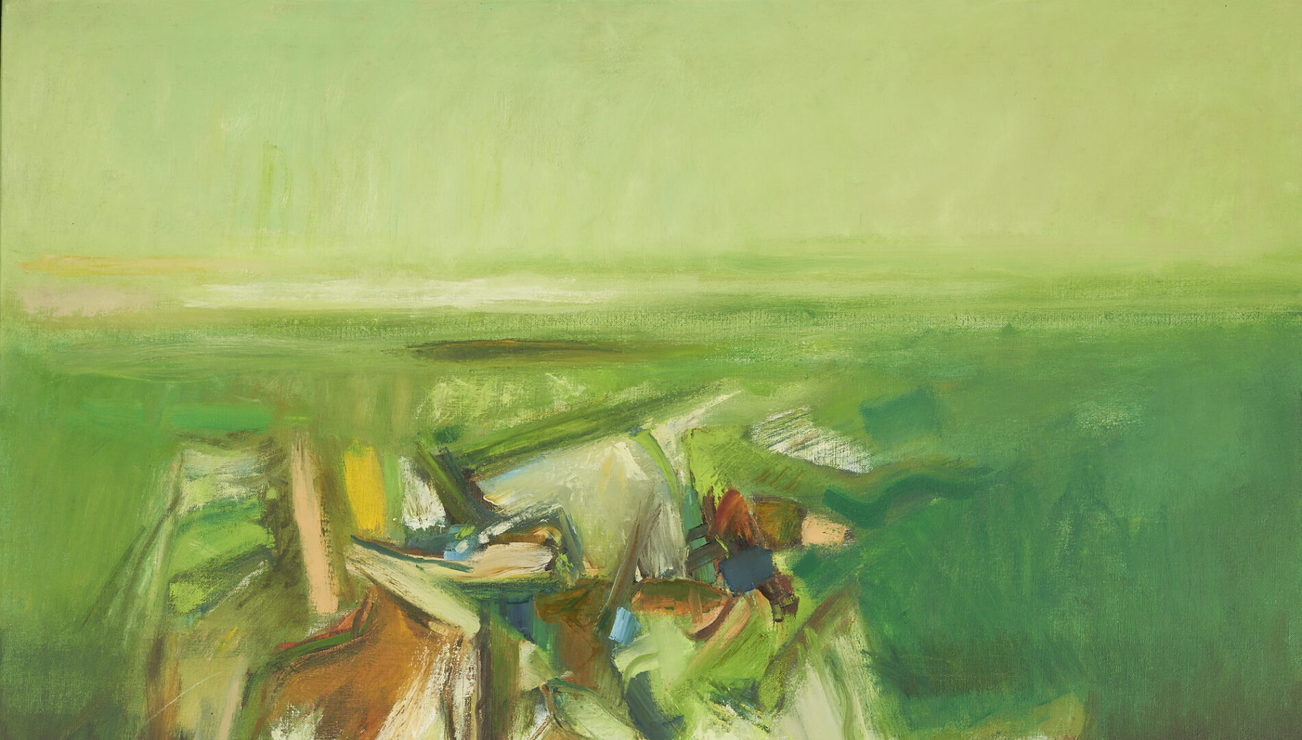 Lot 806: Walter Hollis Stevens O/C Abstract Painting, Off Shore II