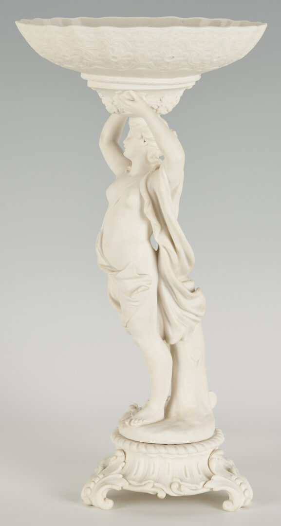 Lot 854: Minton Classical Parian Nude Centerpiece Compote