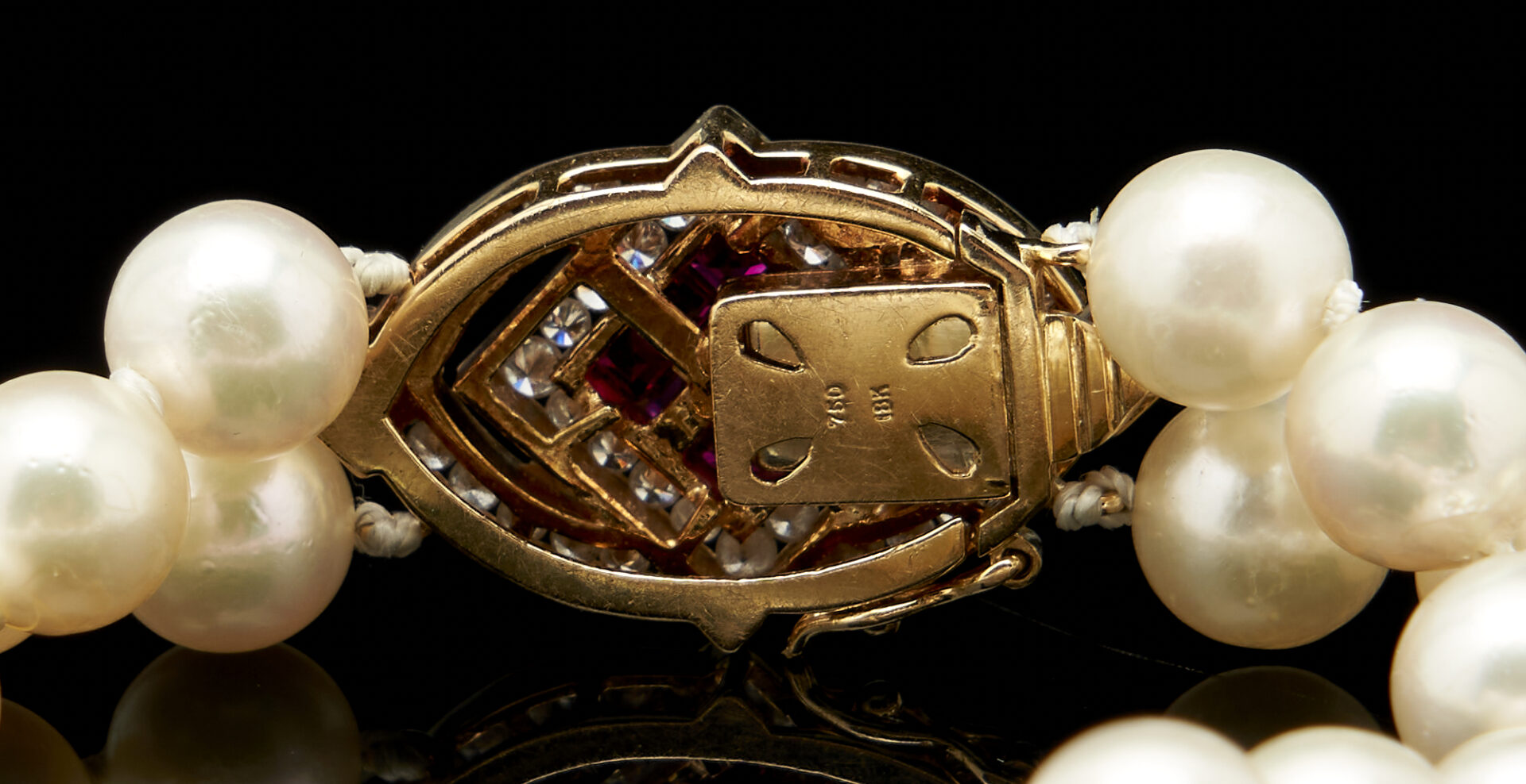 Lot 908: 2 14K Gold & Pearl Bracelets & Pearl Earrings