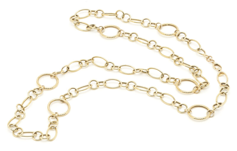 Lot 913: 14K Milor Chain Link Necklace