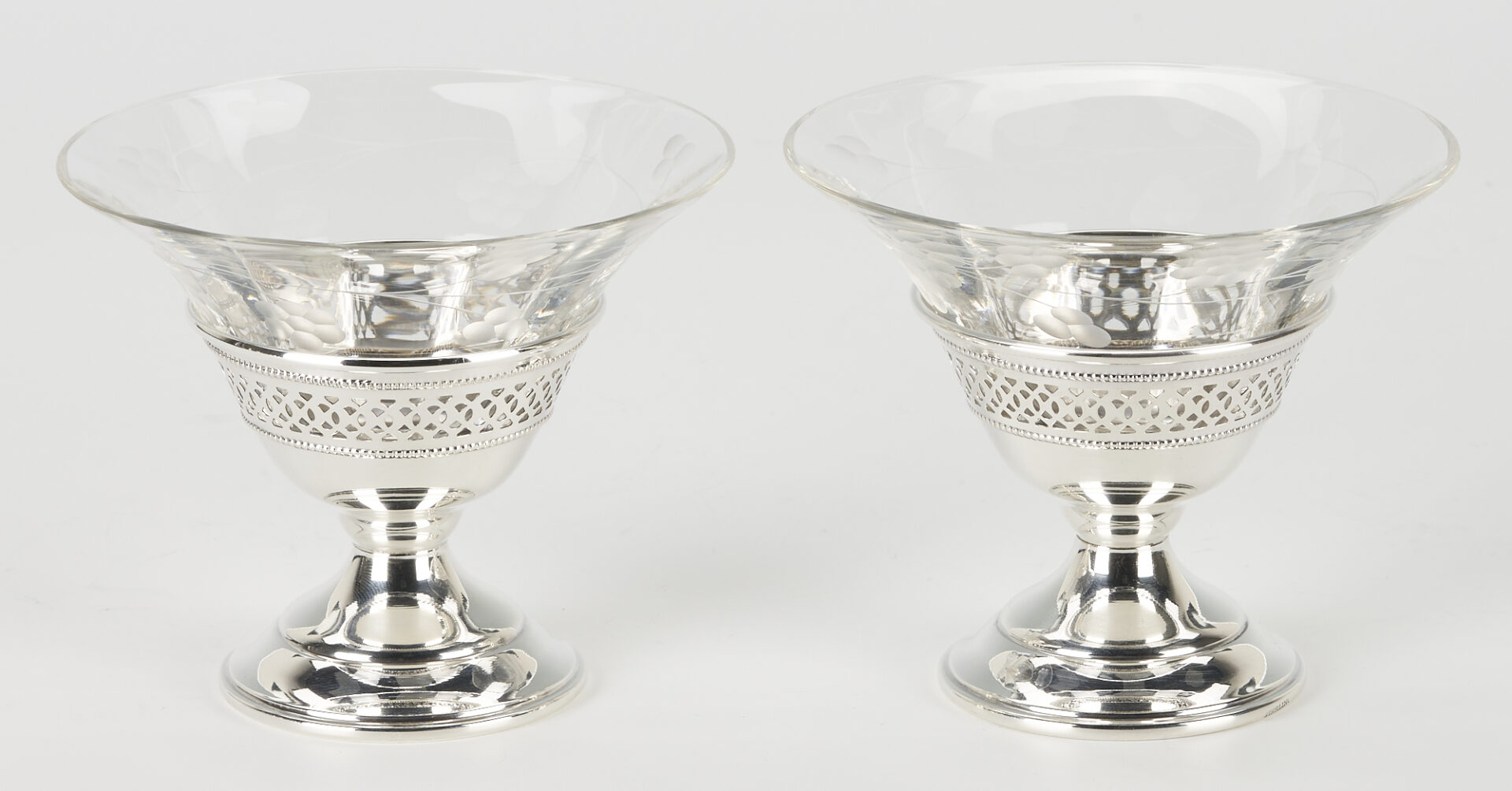 Lot 939: 26 Assembled Sterling Silver Holloware Items, incl. Sherbet Cups
