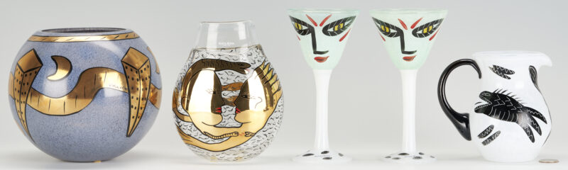 Lot 948: 5 pcs. Kosta Boda Art Glass by Ulrica Hydman Vallien