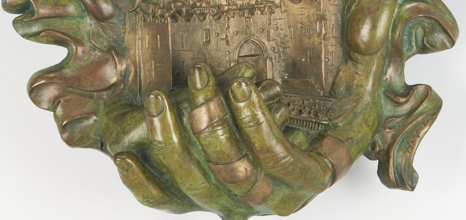 Lot 962: Ari Harpaz Bronze Sculpture, Jerusalem