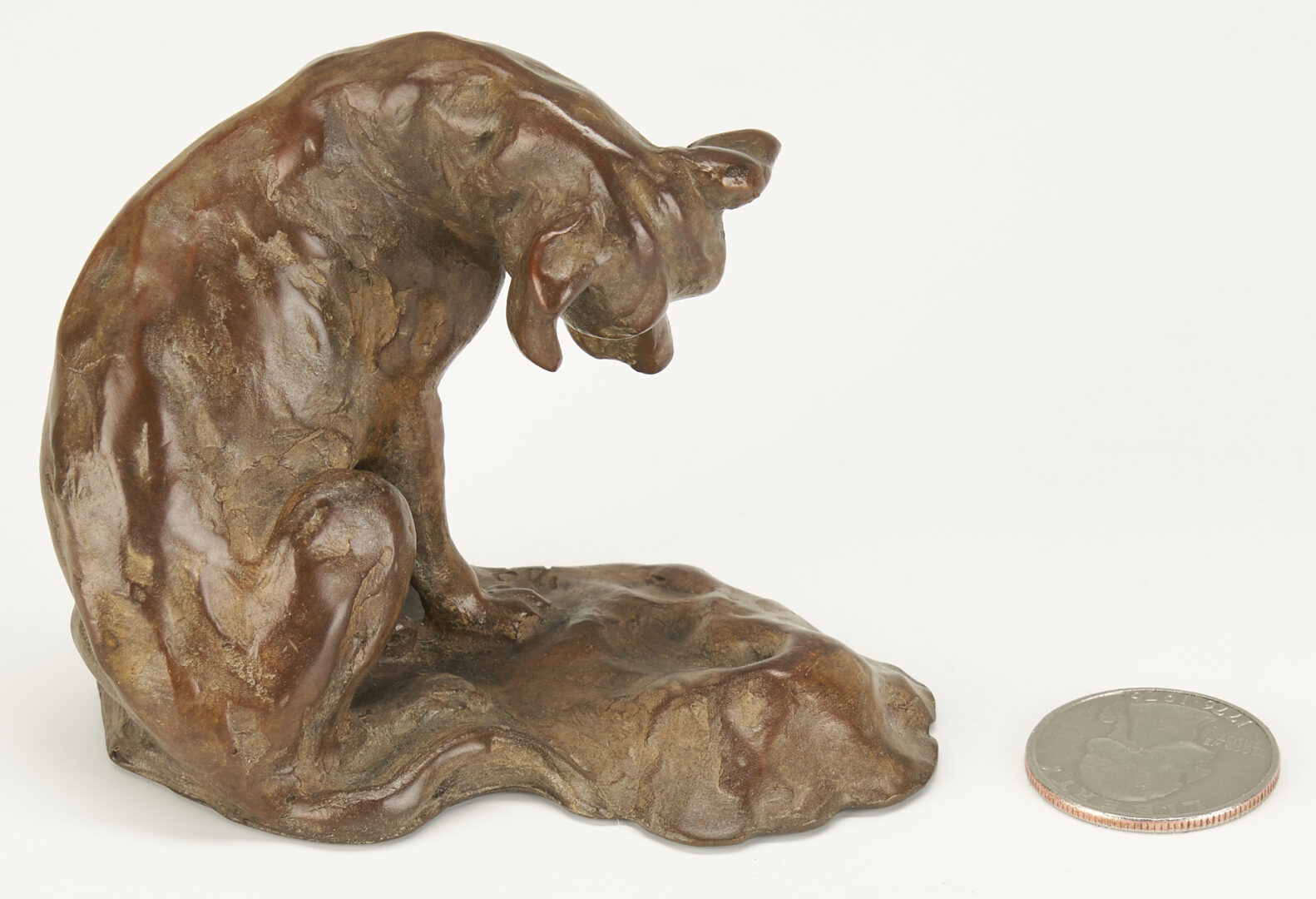 Lot 963: Judy Black, Small Bronze Sculpture of a Dog