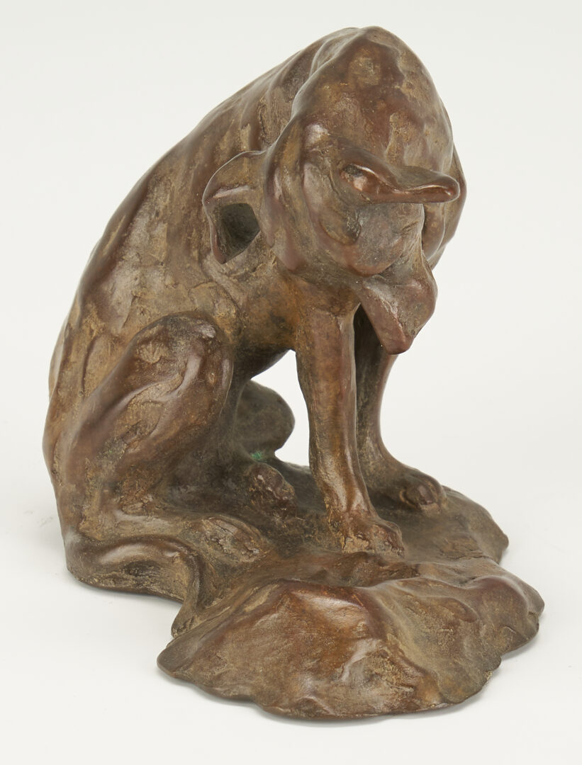Lot 963: Judy Black, Small Bronze Sculpture of a Dog