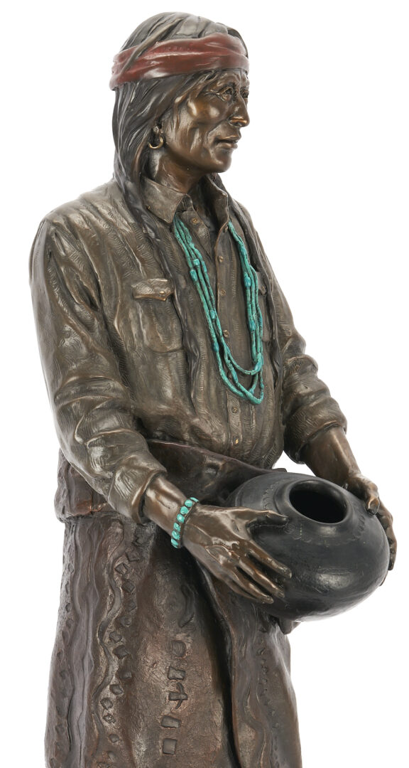 Lot 964: Susan Kliewer Bronze Sculpture, Julian w/ COA