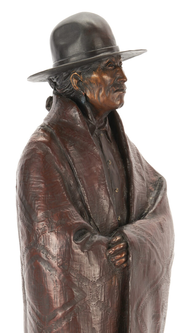 Lot 965: Susan Kliewer Bronze Portrait Sculpture, Dos Viejos w/ COA