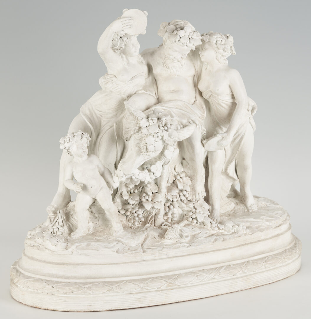 Lot 995: Continental White Glazed Terracotta Figural Sculpture