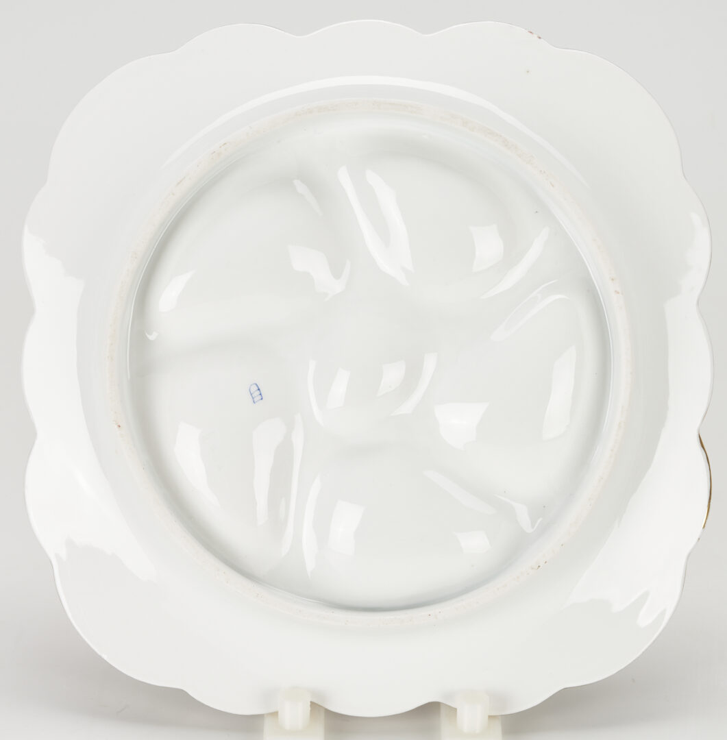 Lot 997: 2 Meissen Cabinet Plates & 2 Porcelain Oyster Plates